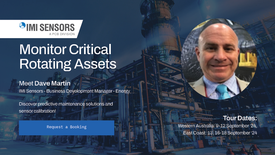 John Morris Group is excited to announce an upcoming visit from IMI Sensors, a division of PCB Piezotronics, renowned for delivering advanced predictive maintenance solutions. This tour will cover key areas including Perth, Bunbury, and other locations in Western Australia from September 9th to 12th, before heading to Queensland and New South Wales.